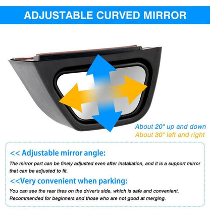 For Suzuki Jimny JB74 / JB64 2018- Car Rear-view Blind Spot Wide-angle Auxiliary Mirror, Type:Left Side(Black) - Convex Mirror & Accessories by buy2fix | Online Shopping UK | buy2fix