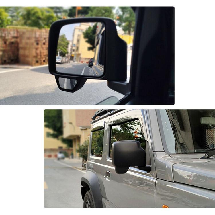 For Suzuki Jimny JB74 / JB64 2018- Car Rear-view Blind Spot Wide-angle Auxiliary Mirror, Type:Left Side(Black) - Convex Mirror & Accessories by buy2fix | Online Shopping UK | buy2fix