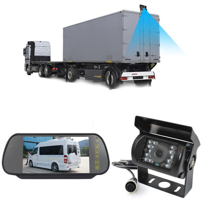 7 inch IPS HD Screen AHD Touch Button Car Reversing Rearview Camera Monitor Kit(Black) - Rearview Monitors by buy2fix | Online Shopping UK | buy2fix