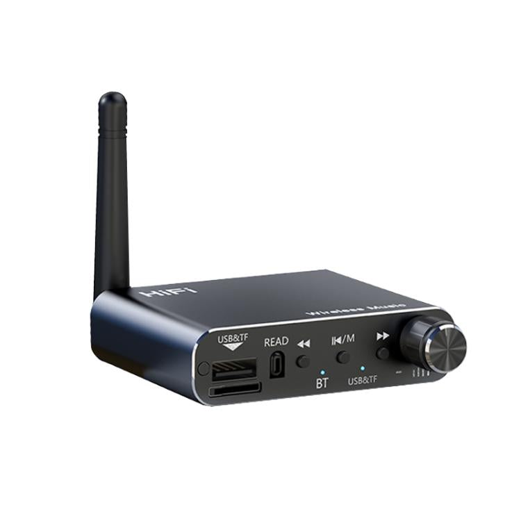 Portable Bluetooth Receiver Audio AUX Adapter Supports USB Disk, TF Card With Remote Control(Black) - Audio Receiver Transmitter by buy2fix | Online Shopping UK | buy2fix