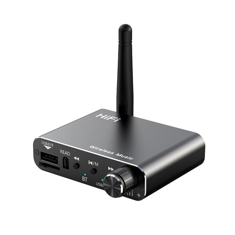 Portable Bluetooth Receiver Audio AUX Adapter Supports USB Disk, TF Card With Remote Control(Black) - Audio Receiver Transmitter by buy2fix | Online Shopping UK | buy2fix