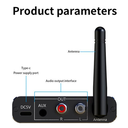 Portable Bluetooth Receiver Audio AUX Adapter Supports USB Disk, TF Card With Remote Control(Black) - Audio Receiver Transmitter by buy2fix | Online Shopping UK | buy2fix
