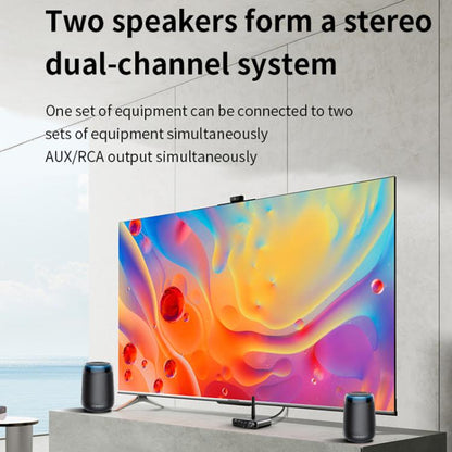 Portable Bluetooth Receiver Audio AUX Adapter Supports USB Disk, TF Card With Remote Control(Black) - Audio Receiver Transmitter by buy2fix | Online Shopping UK | buy2fix