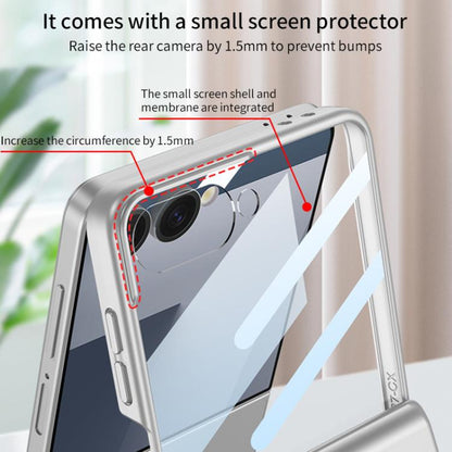 For Samsung Galaxy Z Flip7 5G GKK Integrated HD Film Magnetic Full Coverage Flip Phone Case(Black) - Galaxy Z Flip7 5G Cases by GKK | Online Shopping UK | buy2fix