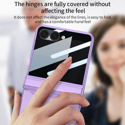 For Samsung Galaxy Z Flip7 5G GKK Integrated Privacy Film Magnetic Full Coverage Flip Phone Case(Dream Purple) - Galaxy Z Flip7 5G Cases by GKK | Online Shopping UK | buy2fix
