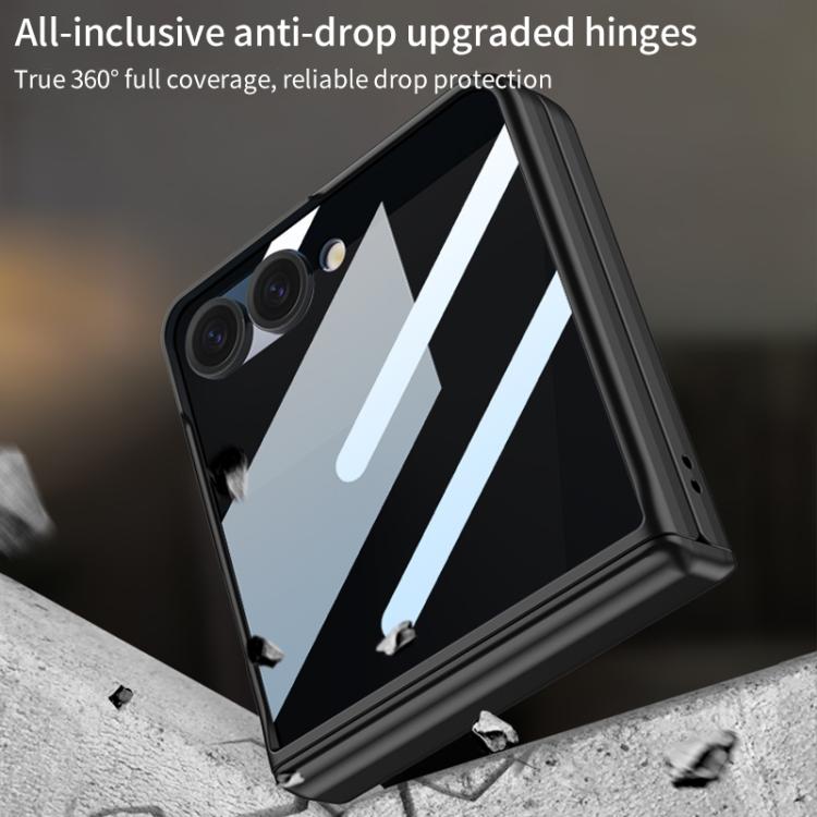 For Samsung Galaxy Z Flip7 5G GKK Integrated Privacy Film Magnetic Full Coverage Flip Phone Case(Dream Purple) - Galaxy Z Flip7 5G Cases by GKK | Online Shopping UK | buy2fix