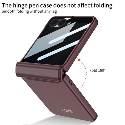 For Samsung Galaxy Z Flip7 5G GKK Integrated Privacy Film Magnetic Full Coverage Flip Phone Case(Dream Purple) - Galaxy Z Flip7 5G Cases by GKK | Online Shopping UK | buy2fix