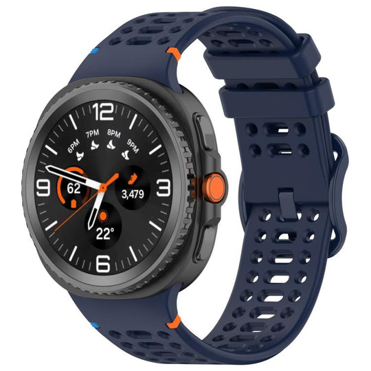 For Galaxy Watch9 / 8 / 8 Classic xDfind Ladder Buckle Silicone Watch Band(Midnight Blue)