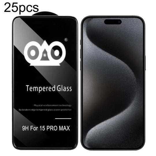 For iPhone 15 Pro Max 25pcs Shockproof Anti-breaking Edge Airbag Tempered Glass Film