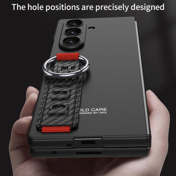 For Samsung Galaxy Z Fold7 5G GKK Integrated Ultra-thin Side Wristband Phone Case, Not Included Pen(Carbon Fiber) - Galaxy Z Fold7 5G Cases by GKK | Online Shopping UK | buy2fix