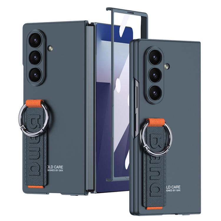 For Samsung Galaxy Z Fold7 5G GKK Integrated Ultra-thin Side Wristband Phone Case, Not Included Pen(Blue) - Galaxy Z Fold7 5G Cases by GKK | Online Shopping UK | buy2fix