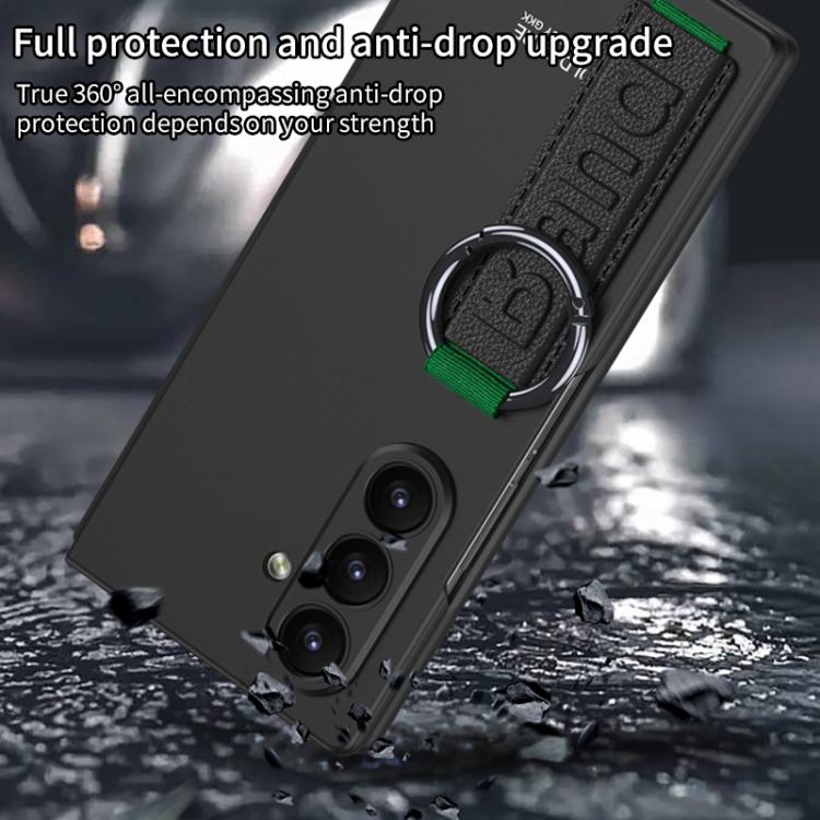 For Samsung Galaxy Z Fold7 5G GKK Integrated Ultra-thin Side Wristband Phone Case, Not Included Pen(Blue) - Galaxy Z Fold7 5G Cases by GKK | Online Shopping UK | buy2fix