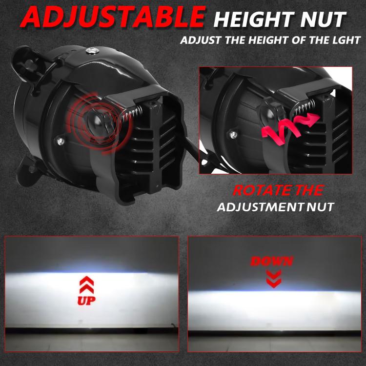 T11 2pcs/Pack 55W 3 inch High Power Dual Lens Fog Light, High Holder for LADA VAZ 2170 / 2171 / 2072 - Fog / Driving Lights by buy2fix | Online Shopping UK | buy2fix