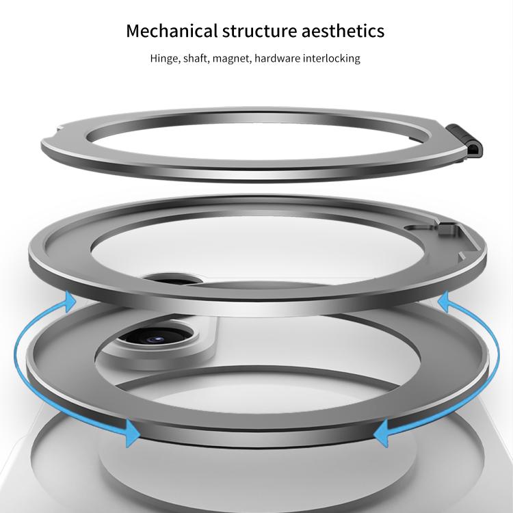 For Samsung Galaxy Z Fold7 5G GKK Integrated Ultra-thin Full Cover Magnetic Phone Case with Rotating Bracket(Silver) - Galaxy Z Fold7 5G Cases by GKK | Online Shopping UK | buy2fix