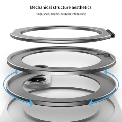 For Samsung Galaxy Z Fold7 5G GKK Integrated Ultra-thin Full Cover Magnetic Phone Case with Rotating Bracket(Silver) - Galaxy Z Fold7 5G Cases by GKK | Online Shopping UK | buy2fix