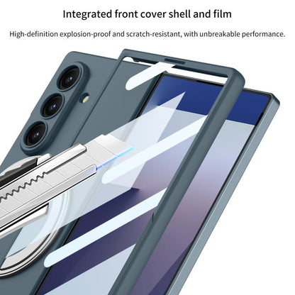 For Samsung Galaxy Z Fold7 5G GKK Integrated Ultra-thin Full Cover Magnetic Phone Case with Rotating Bracket(Silver) - Galaxy Z Fold7 5G Cases by GKK | Online Shopping UK | buy2fix