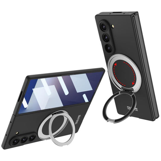 For Samsung Galaxy Z Fold7 5G GKK Integrated Ultra-thin Full Cover Magnetic Phone Case with Rotating Bracket(Black) - Galaxy Z Fold7 5G Cases by GKK | Online Shopping UK | buy2fix