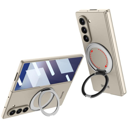 For Samsung Galaxy Z Fold7 5G GKK Integrated Ultra-thin Full Cover Magnetic Phone Case with Rotating Bracket(Titanium Grey) - Galaxy Z Fold7 5G Cases by GKK | Online Shopping UK | buy2fix
