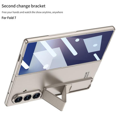 For Samsung Galaxy Z Fold7 5G GKK Integrated Ultra-thin Full Cover Phone Case with Bracket(Titanium Grey) - Galaxy Z Fold7 5G Cases by GKK | Online Shopping UK | buy2fix