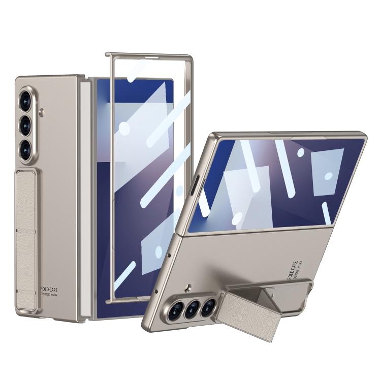 For Samsung Galaxy Z Fold7 5G GKK Integrated Ultra-thin Full Cover Phone Case with Bracket(Titanium Grey) - Galaxy Z Fold7 5G Cases by GKK | Online Shopping UK | buy2fix