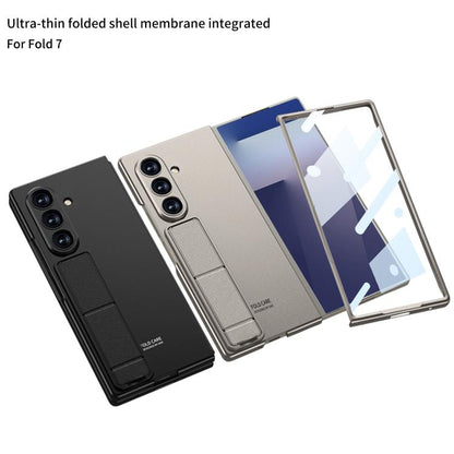 For Samsung Galaxy Z Fold7 5G GKK Integrated Ultra-thin Full Cover Phone Case with Bracket(Green) - Galaxy Z Fold7 5G Cases by GKK | Online Shopping UK | buy2fix