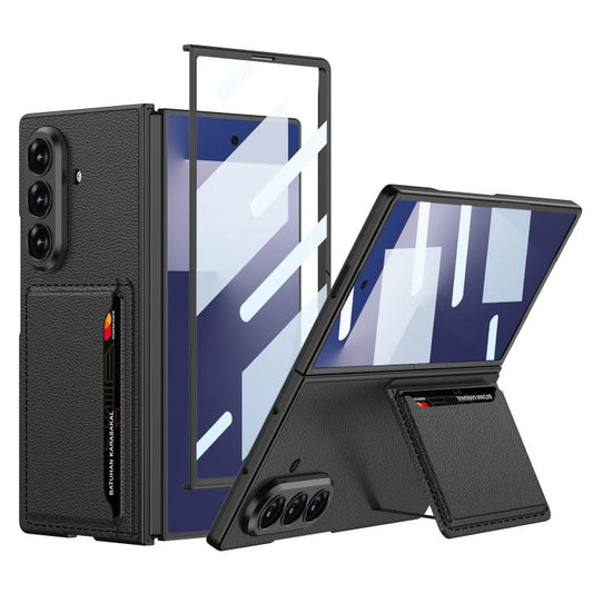 For Samsung Galaxy Z Fold7 5G GKK Integrated Ultra-thin Leather Phone Case with Card Slots(Black) - Galaxy Z Fold7 5G Cases by GKK | Online Shopping UK | buy2fix