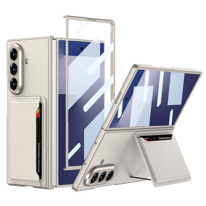 For Samsung Galaxy Z Fold7 5G GKK Integrated Ultra-thin Leather Phone Case with Card Slots(Titanium Grey) - Galaxy Z Fold7 5G Cases by GKK | Online Shopping UK | buy2fix