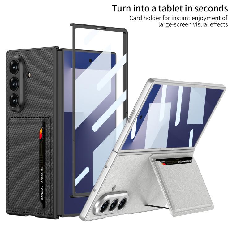 For Samsung Galaxy Z Fold7 5G GKK Integrated Ultra-thin Leather Phone Case with Card Slots(Titanium Grey) - Galaxy Z Fold7 5G Cases by GKK | Online Shopping UK | buy2fix