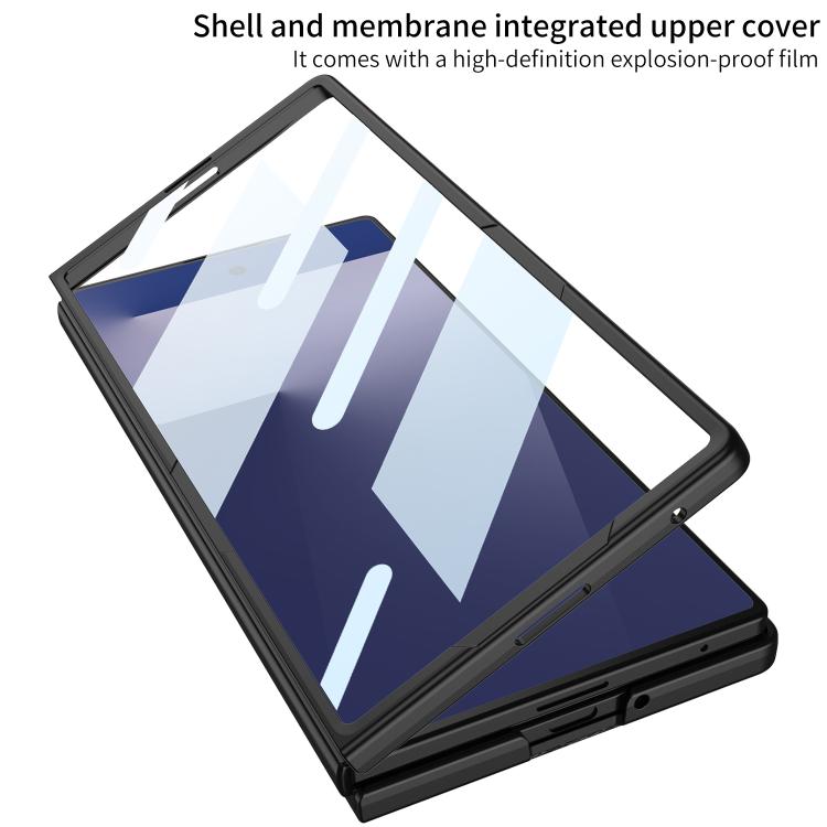 For Samsung Galaxy Z Fold7 5G GKK Integrated Ultra-thin Leather Phone Case with Card Slots(Carbon Fiber) - Galaxy Z Fold7 5G Cases by GKK | Online Shopping UK | buy2fix