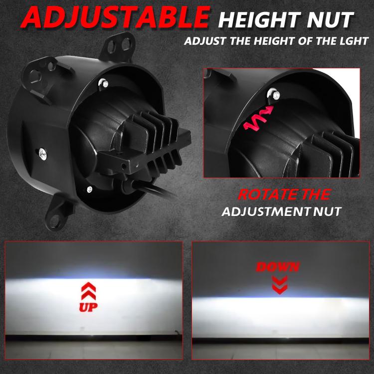 T14 2pcs/Pack 55W 3 inch High Power Dual Lens Fog Light Left and Right Mount Holder Style, For DAF Trucks - Fog / Driving Lights by buy2fix | Online Shopping UK | buy2fix