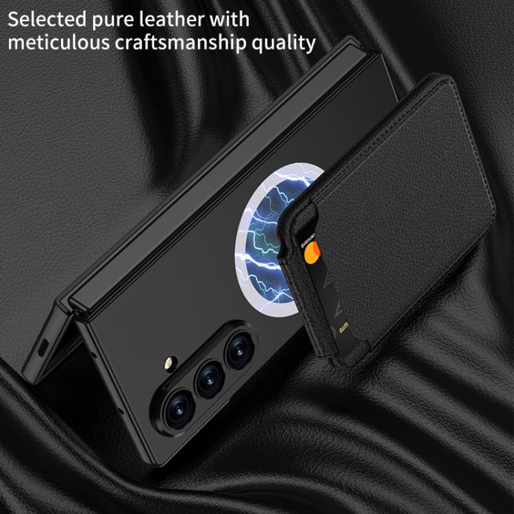 For Samsung Galaxy Z Fold7 5G GKK Integrated Magnetic Folding Card Bag Phone Case(Carbon Fiber) - Galaxy Z Fold7 5G Cases by GKK | Online Shopping UK | buy2fix
