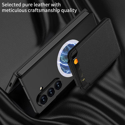 For Samsung Galaxy Z Fold7 5G GKK Integrated Magnetic Folding Card Bag Phone Case(Carbon Fiber) - Galaxy Z Fold7 5G Cases by GKK | Online Shopping UK | buy2fix