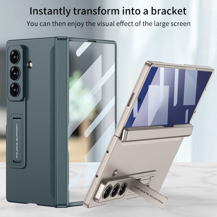 For Samsung Galaxy Z Fold7 5G GKK Integrated HD Film Magnetic Folding Full Cover Phone Case(Titanium Grey) - Galaxy Z Fold7 5G Cases by GKK | Online Shopping UK | buy2fix