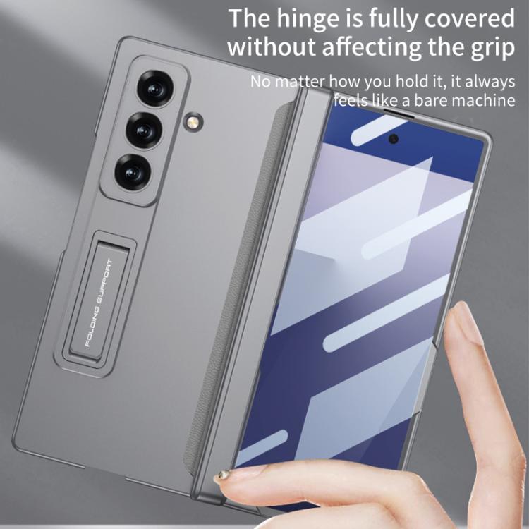 For Samsung Galaxy Z Fold7 5G GKK Integrated HD Film Magnetic Folding Full Cover Phone Case(Titanium Grey) - Galaxy Z Fold7 5G Cases by GKK | Online Shopping UK | buy2fix