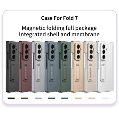 For Samsung Galaxy Z Fold7 5G GKK Integrated HD Film Magnetic Folding Full Cover Phone Case(Silver) - Galaxy Z Fold7 5G Cases by GKK | Online Shopping UK | buy2fix
