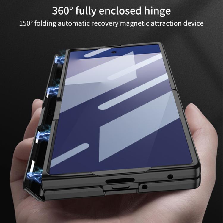 For Samsung Galaxy Z Fold7 5G GKK Integrated HD Film Magnetic Folding Full Cover Phone Case(Silver) - Galaxy Z Fold7 5G Cases by GKK | Online Shopping UK | buy2fix