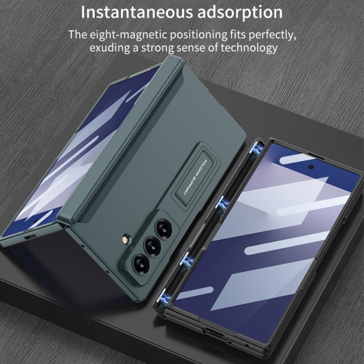 For Samsung Galaxy Z Fold7 5G GKK Integrated HD Film Magnetic Folding Full Cover Phone Case(Silver) - Galaxy Z Fold7 5G Cases by GKK | Online Shopping UK | buy2fix