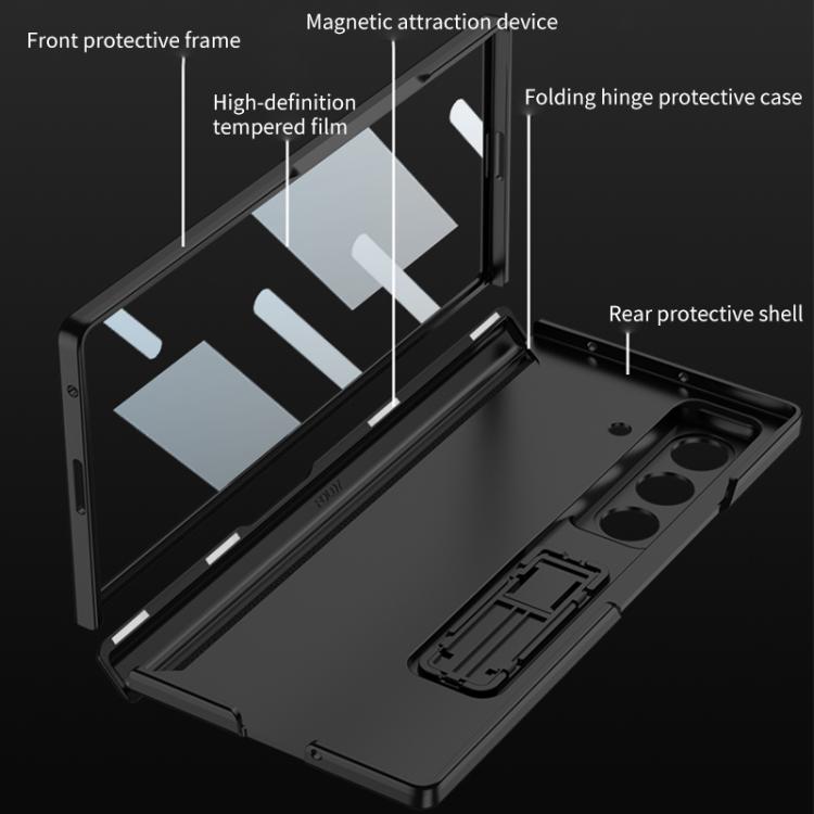 For Samsung Galaxy Z Fold7 5G GKK Integrated HD Film Magnetic Folding Full Cover Phone Case(Silver) - Galaxy Z Fold7 5G Cases by GKK | Online Shopping UK | buy2fix