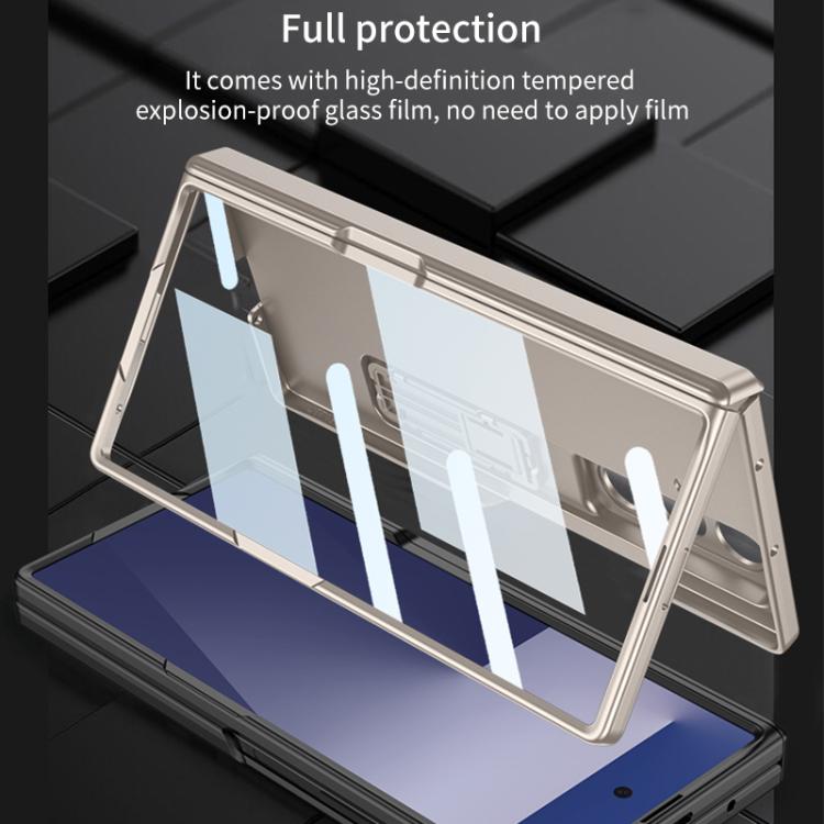 For Samsung Galaxy Z Fold7 5G GKK Integrated HD Film Magnetic Folding Full Cover Phone Case(Silver) - Galaxy Z Fold7 5G Cases by GKK | Online Shopping UK | buy2fix