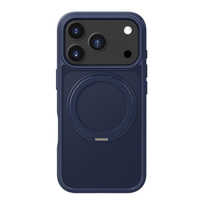 For iPhone 17 Pro Max Kalebol Frosted MagSafe Holder Acrylic Hybrid TPU Phone Case(Navy Blue) - iPhone 17 Pro Max Cases by Kalebol | Online Shopping UK | buy2fix