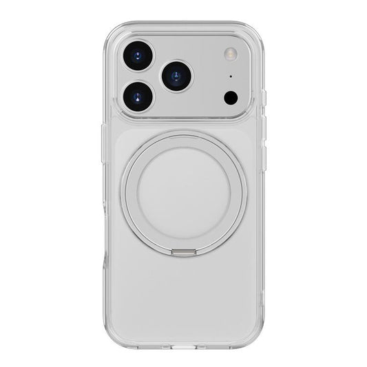 For iPhone 17 Pro Max Kalebol Frosted MagSafe Holder Acrylic Hybrid TPU Phone Case(Transparent) - iPhone 17 Pro Max Cases by Kalebol | Online Shopping UK | buy2fix