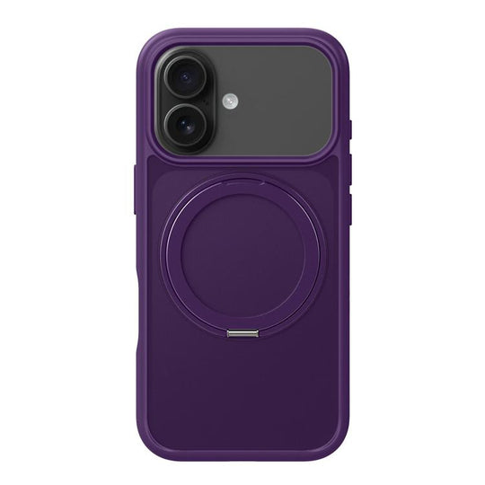 For iPhone 17 Kalebol Frosted MagSafe Holder Acrylic Hybrid TPU Phone Case(Purple)