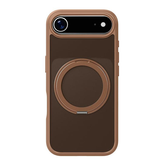For iPhone Air Kalebol Frosted MagSafe Holder Acrylic Hybrid TPU Phone Case(Desert Gold)