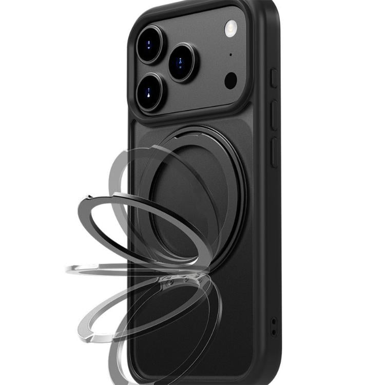 For iPhone 17 Air Kalebol Frosted MagSafe Holder Acrylic Hybrid TPU Phone Case(Purple) - iPhone 17 Air Cases by Kalebol | Online Shopping UK | buy2fix