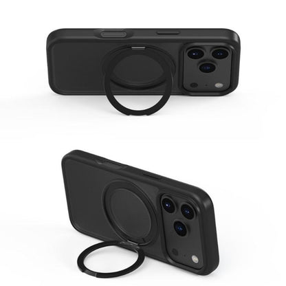 For iPhone Air Kalebol Frosted MagSafe Holder Acrylic Hybrid TPU Phone Case(Navy Blue) - iPhone Air Cases by Kalebol | Online Shopping UK | buy2fix