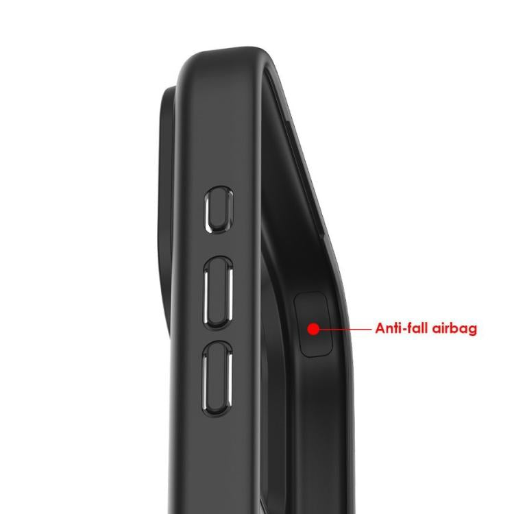 For iPhone Air Kalebol Frosted MagSafe Holder Acrylic Hybrid TPU Phone Case(Black) - iPhone Air Cases by Kalebol | Online Shopping UK | buy2fix