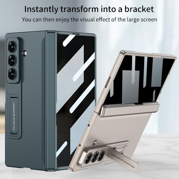 For Samsung Galaxy Z Fold7 5G GKK Integrated Privacy Film Magnetic Folding Full Cover Phone Case(Silver) - Galaxy Z Fold7 5G Cases by GKK | Online Shopping UK | buy2fix