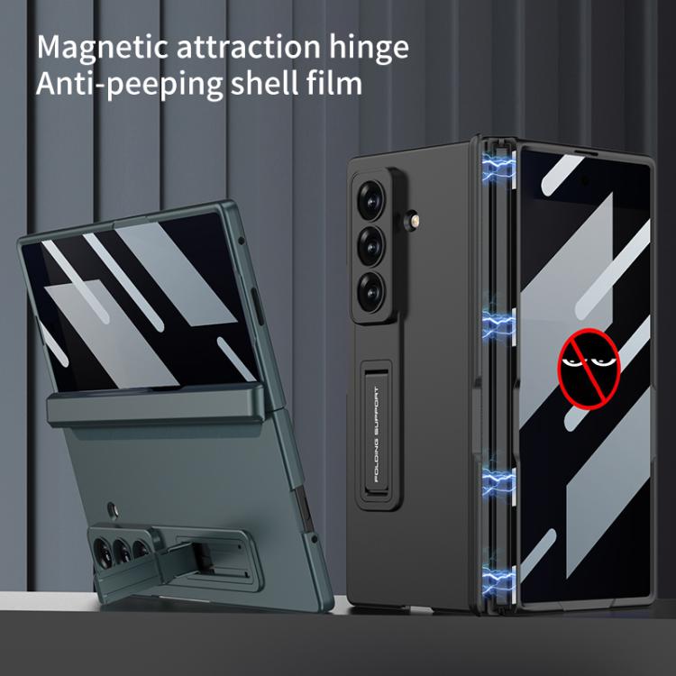 For Samsung Galaxy Z Fold7 5G GKK Integrated Privacy Film Magnetic Folding Full Cover Phone Case(Titanium Grey) - Galaxy Z Fold7 5G Cases by GKK | Online Shopping UK | buy2fix