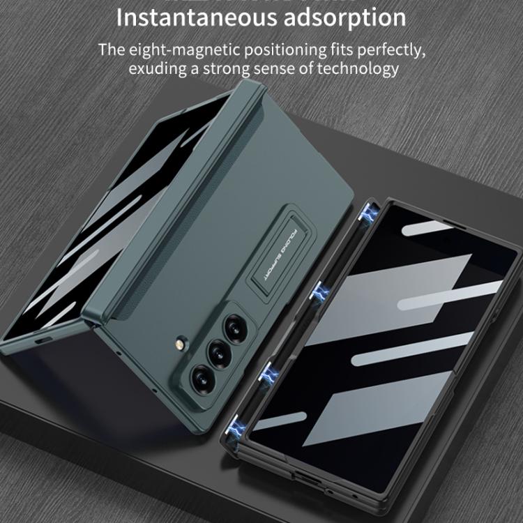 For Samsung Galaxy Z Fold7 5G GKK Integrated Privacy Film Magnetic Folding Full Cover Phone Case(Night Green) - Galaxy Z Fold7 5G Cases by GKK | Online Shopping UK | buy2fix