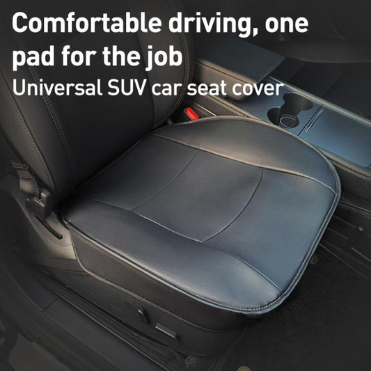Car SUV PU Leather Seat Cushion Pad(Beige) - Seat Accessories by buy2fix | Online Shopping UK | buy2fix